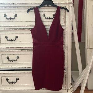 Lulu's Burgundy Sheath Dress